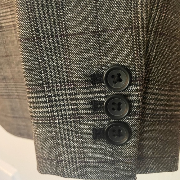 Banana Republic Plaid Grey Blazer size 2 - Picture 4 of 6